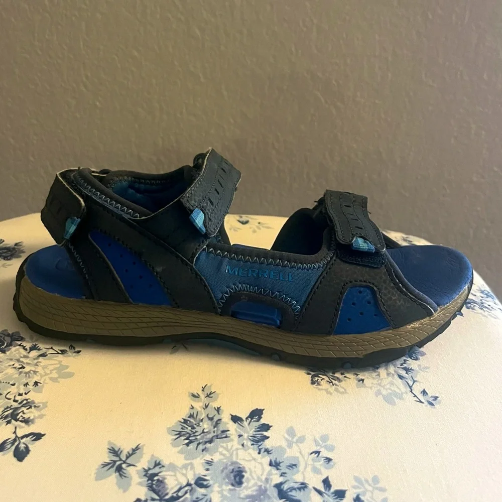 MERRELL BOYS PANTHER NAVY BLUE 2.0 SANDALS SIZE EU 35 US 4M
